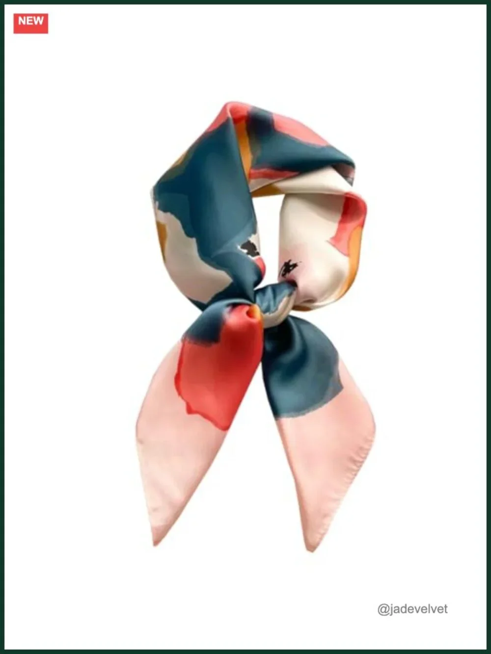100% Mulberry Silk Square Scarf 25.6
